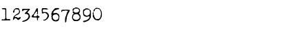 Download LUCKY TYPEWRITER Normal Font Numeric Preview