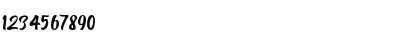 Download Authentic Script Rough Regular Font Numeric Preview