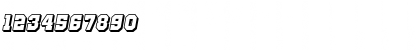 Download Old School United Shadow Italic Font Numeric Preview