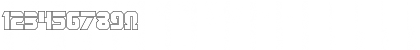 Download OmegaForce Outline Regular Font Numeric Preview