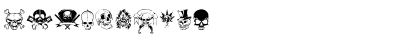 Download only skulls Regular Font Numeric Preview
