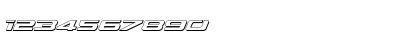 Download Outrider 3D Italic Italic Font Numeric Preview
