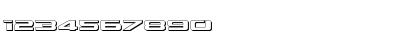 Download Outrider 3D Regular Font Numeric Preview