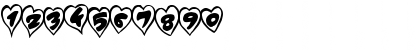 Download P'tit Coeur d'Amour Regular Font Numeric Preview