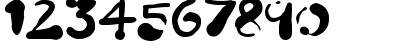 Download Paint Blobs Regular Font Numeric Preview