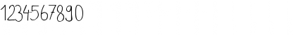 Download phitradesign Handwritten Thin Regular Font Numeric Preview