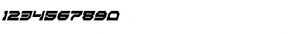 Download Pulsar Class Solid Condensed Italic Condensed Italic Font Numeric Preview