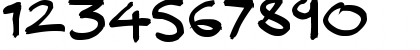 Download Quicky Brush Regular Font Numeric Preview
