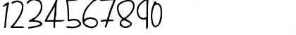 Download Quirky Thins Regular Font Numeric Preview