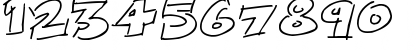 Download Rough Comic Outlines Regular Font Numeric Preview
