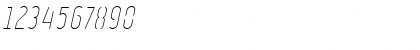 Download Ruler Stencil Thin Italic Font Numeric Preview