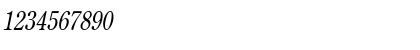 Download CentimeCondensed Italic Font Numeric Preview