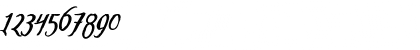 Download Tipbrush Script Slanted Italic Font Numeric Preview