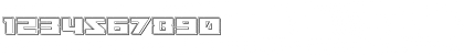 Download Turbo Charge Engraved Regular Font Numeric Preview