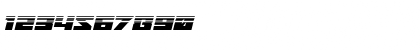 Download Turbo Charge Halftone Italic Italic Font Numeric Preview