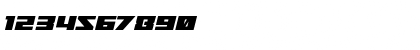 Download Turbo Charge Italic Italic Font Numeric Preview