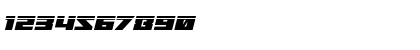 Download Turbo Charge Laser Italic Italic Font Numeric Preview