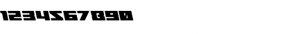 Download Turbo Charge Leftalic Italic Font Numeric Preview