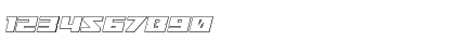 Download Turbo Charge Outline Italic Outline Italic Font Numeric Preview