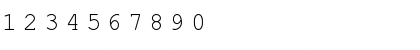 Download VPS Courier Normal Font Numeric Preview