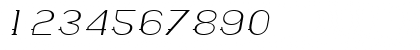Download WABECO Thin Thin Italic Font Numeric Preview