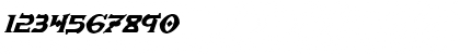 Download War Priest Italic Italic Font Numeric Preview