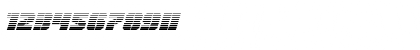 Download Warp Thruster Gradient Italic Italic Font Numeric Preview