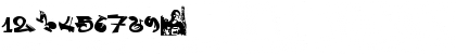 Download wassimo graffiti Regular Font Numeric Preview