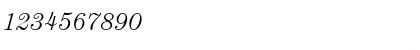 Download CenturyITC Light Italic Font Numeric Preview