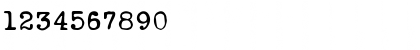 Download Ana's Rusty Typewriter Regular Font Numeric Preview