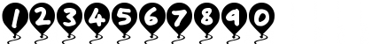 Download Balloon Floats Regular Font Numeric Preview