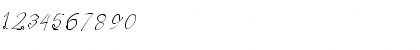 Download Curly Kue ThinIta Font Numeric Preview