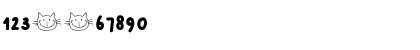 Download DK Smiling Cat Regular Font Numeric Preview