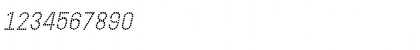 Download DOTCIRFUL Italic Font Numeric Preview