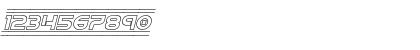 Download Barcade Outline Italic Outline Italic Font Numeric Preview