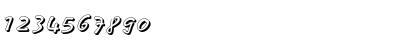 Download CerberixShadow Italic Font Numeric Preview