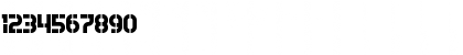 Download Exostencil Regular Font Numeric Preview
