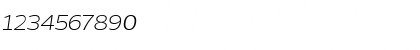 Download Gentona ExtraLight Italic Regular Font Numeric Preview