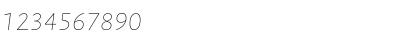 Download Luna Extra Light Italic Font Numeric Preview