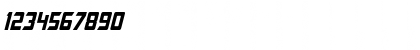 Download Megatron Condensed Italic Font Numeric Preview