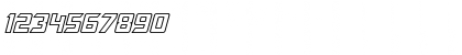 Download Megatron Hollow Italic Font Numeric Preview