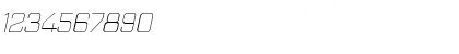 Download Quarca Ext Thin Italic Font Numeric Preview