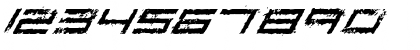 Download Rusting Robotica Italic Font Numeric Preview