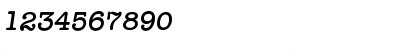 Download Typewriter-MediumIta Regular Font Numeric Preview