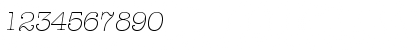 Download Typewriter-XlightIta Regular Font Numeric Preview