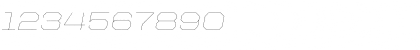 Download United Italic Ext Thin Font Numeric Preview
