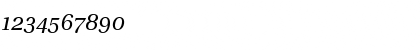 Download Utopia Italic with Oldstyle Figures Font Numeric Preview
