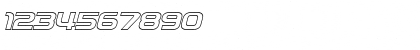 Download Zebulon Hollow Italic Font Numeric Preview