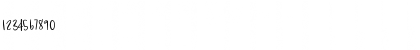 Download Beautiful Things Regular Font Numeric Preview