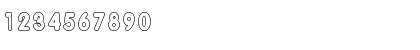 Download VagabondOutline Regular Font Numeric Preview